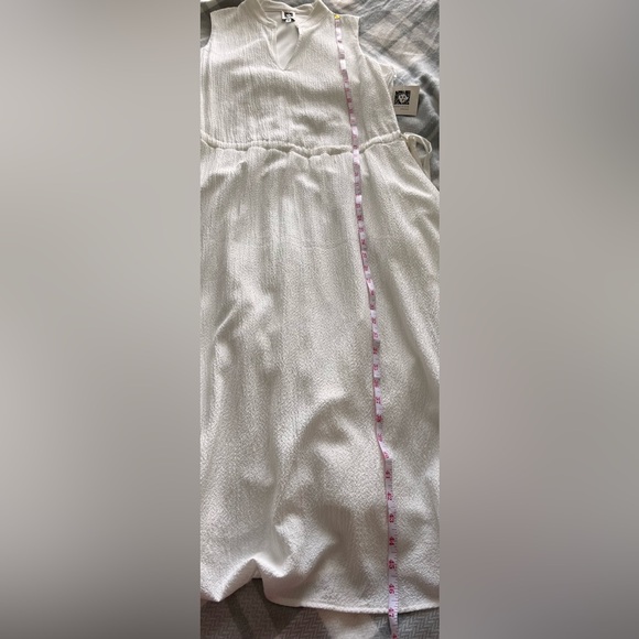 NWT - Anne Klein White Sleeveless Mid-Calf Tie Waist Dress - Picture 10 of 16